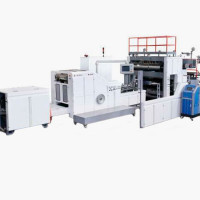 Автоматическая универсальная машина для изготовления бумажных пакетов c прямоугольным дном, с витыми и плоскими ручками