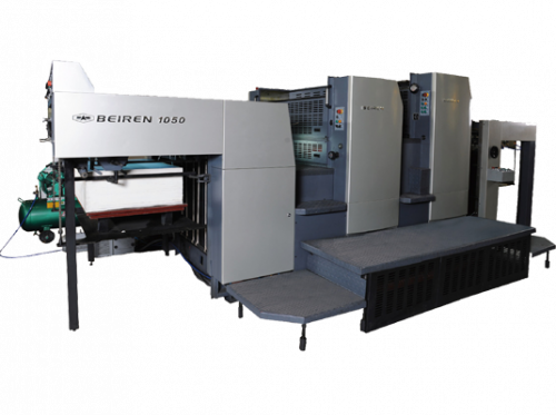 Автоматическая лакировальная машина с двумя секциями для нанесения УФ – лаков